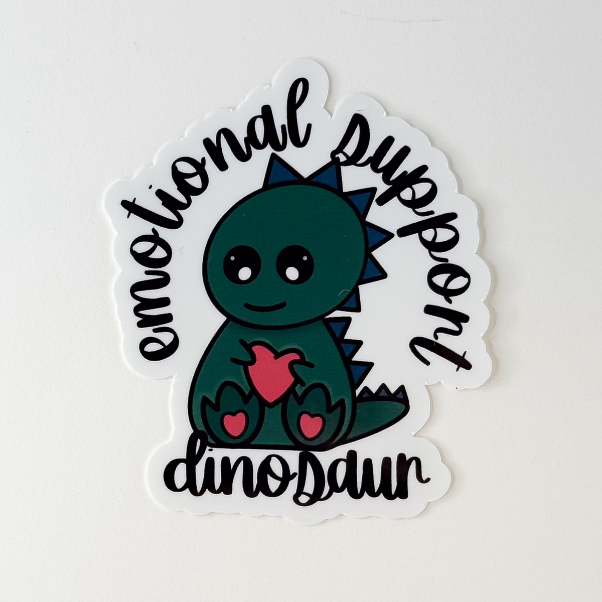 Emotional Support Dinosaur Vinyl Sticker