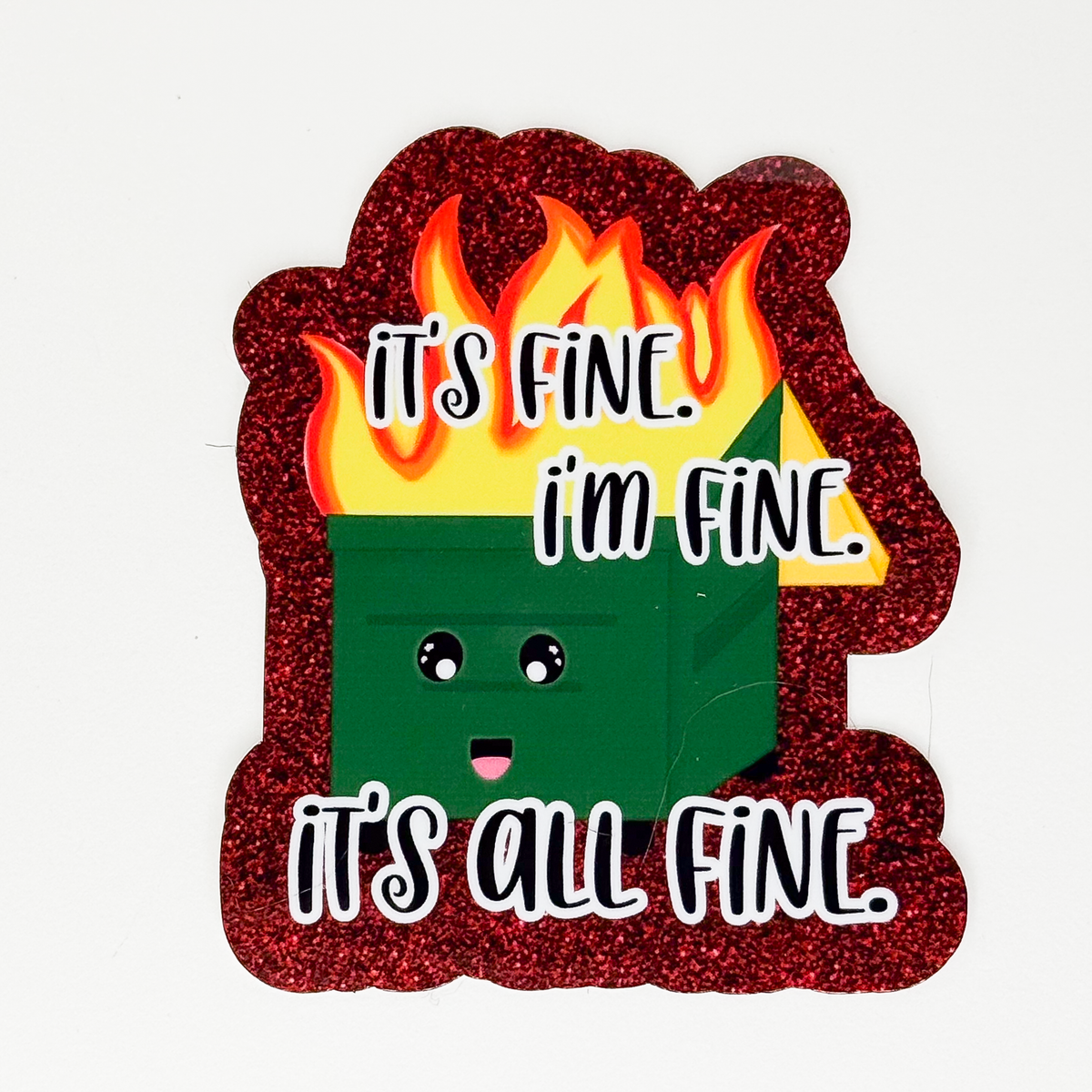 Dumpster Fire Vinyl Sticker