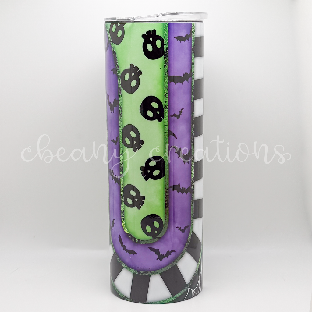 Purple and Green Halloween Tumbler