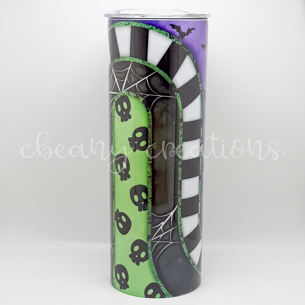 Purple and Green Halloween Tumbler