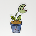 I Bite Vinyl Sticker