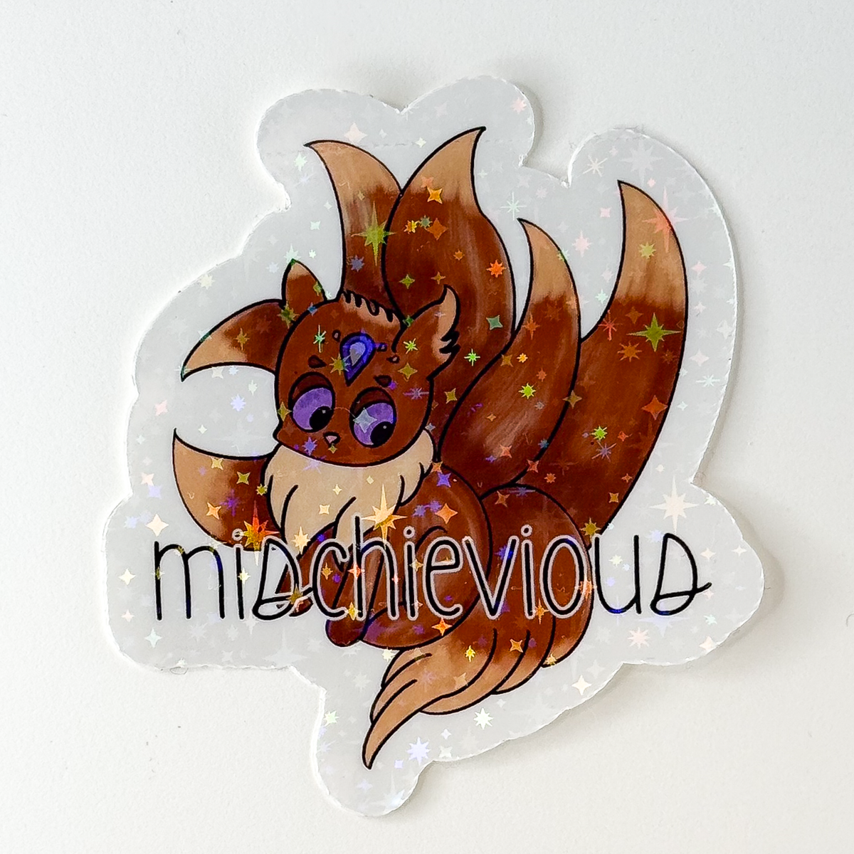 Mischievous Sparkle Vinyl Sticker