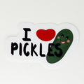 I Love Pickles Vinyl Sticker