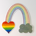 Rainbow Heart Sparkle Vinyl Sticker