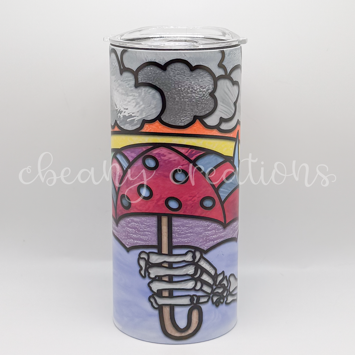 Rainy Day Skeleton Tumbler