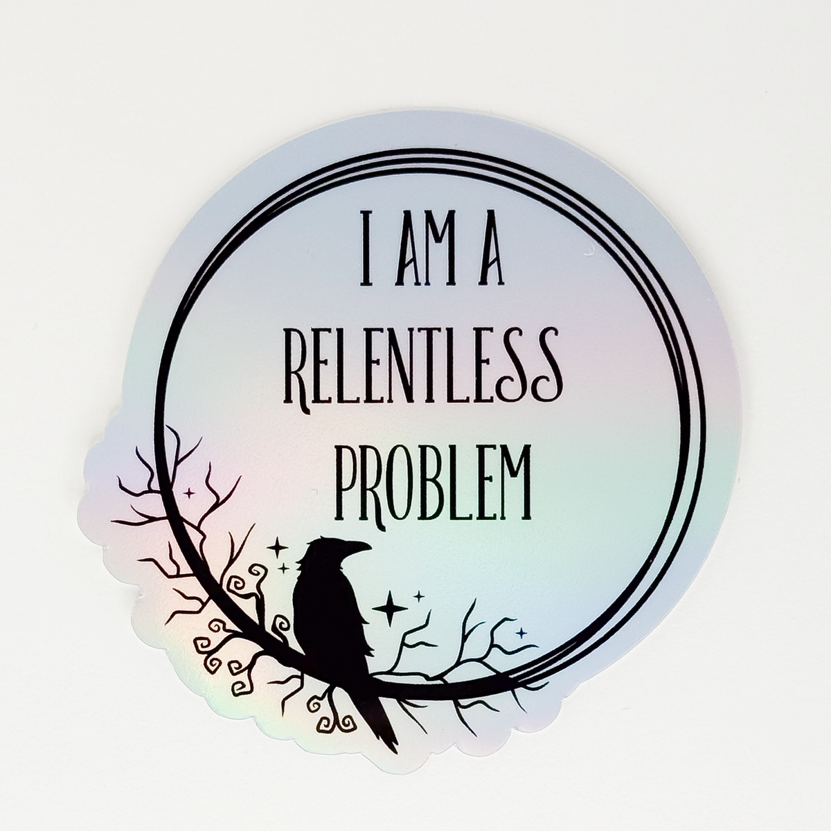 Relentless Holographic Vinyl Sticker