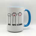Misfit Mug Rock Paper Scissors Blue Handle
