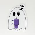 Water Bottle Ghost Vinyl Sticker