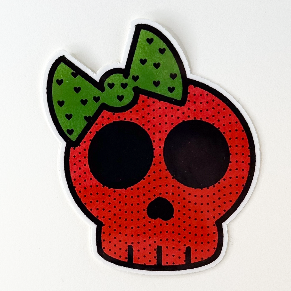 Strawberry Skull Vinyl Sticker