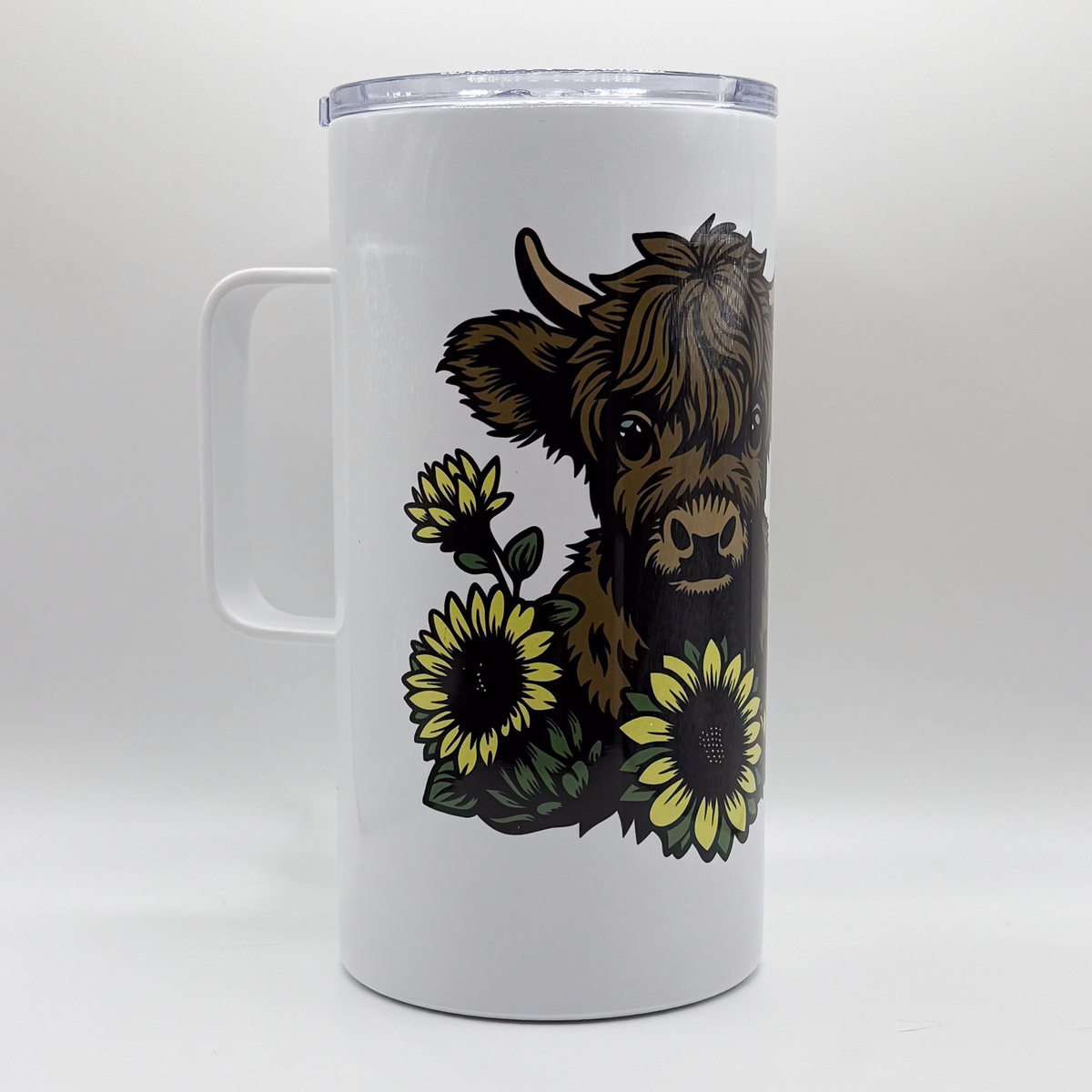 Mama Highland Cow Travel Coffee Cup